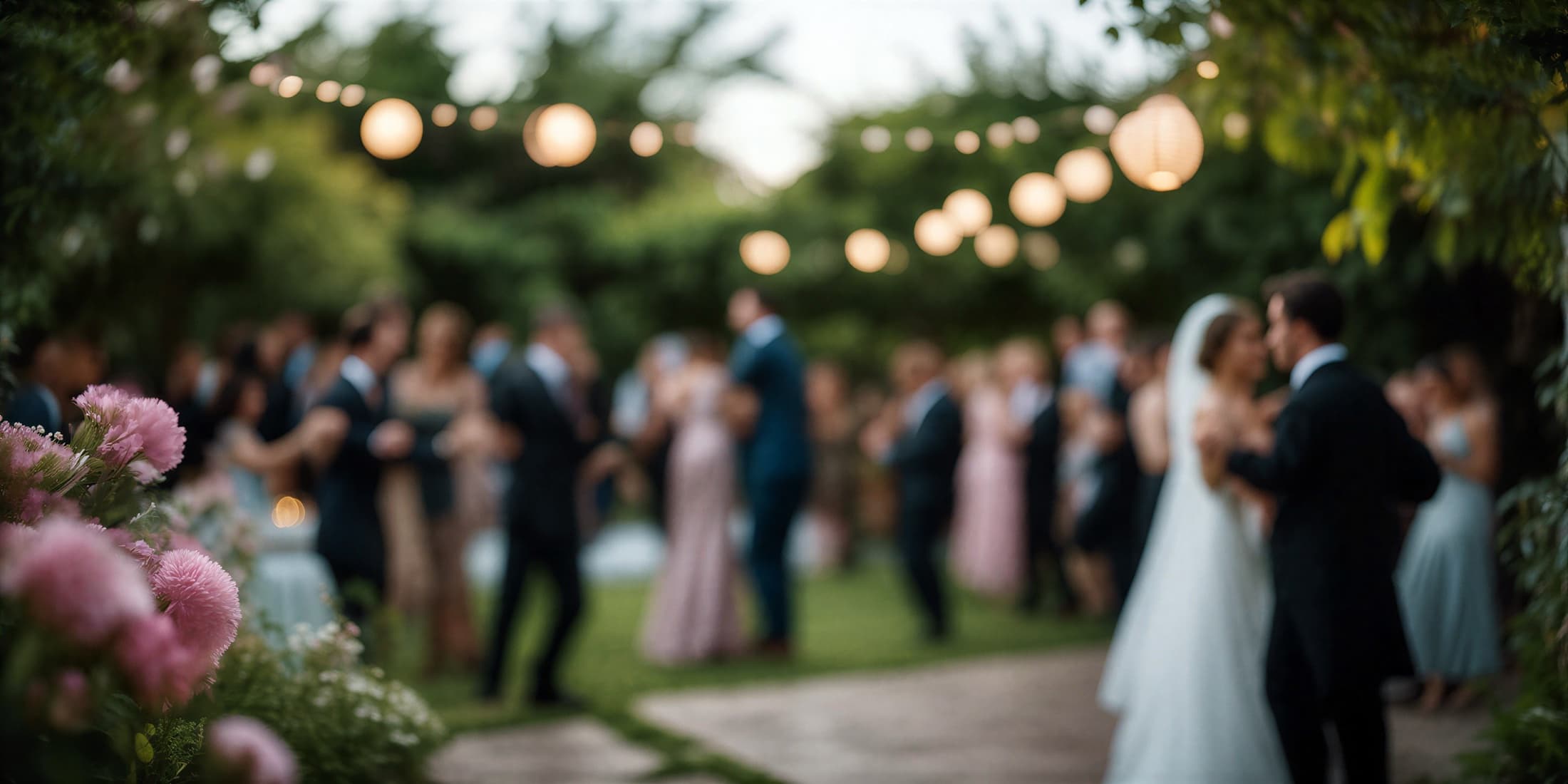 Outdoor North East wedding reception